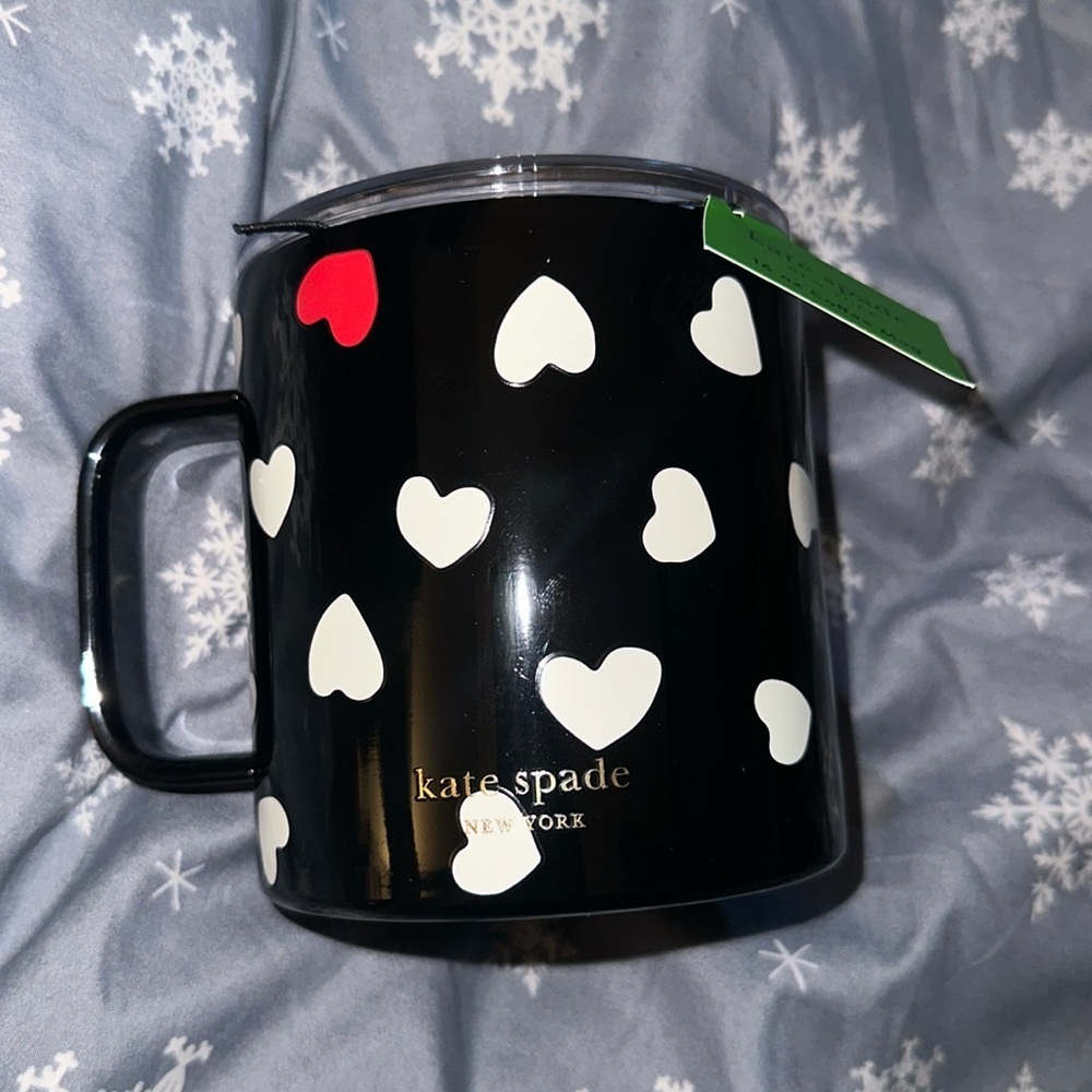 Kate Spade Heartbeat Insulated Coffee Mug 16 OZ